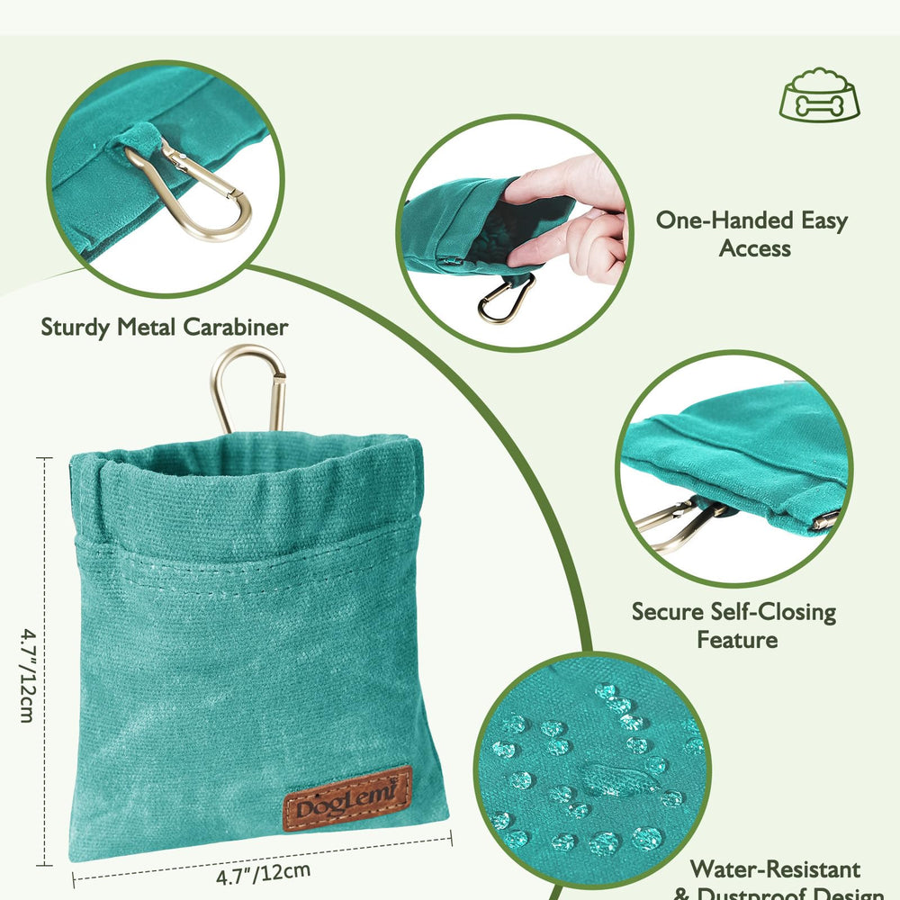 ETIAL dog treat pouch automatic closing opening for easy snack access