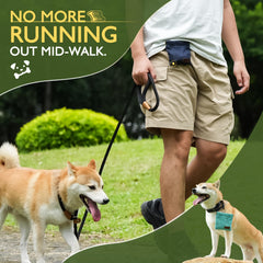 ETIAL Dog Treat Pouch carabiner-design clip for hands-free walking.