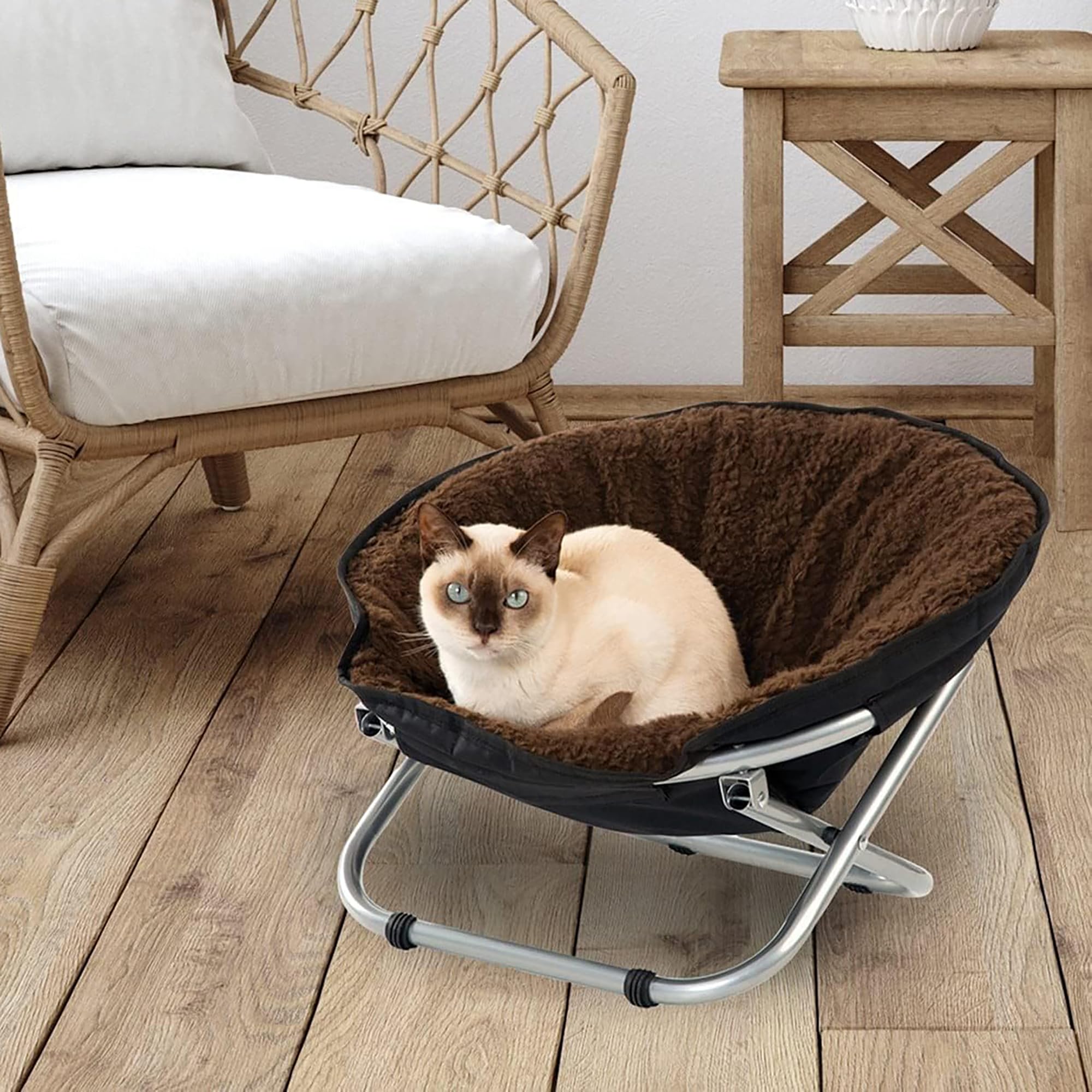 Etna folding pet cozy chair flat storage for compact home and travel.