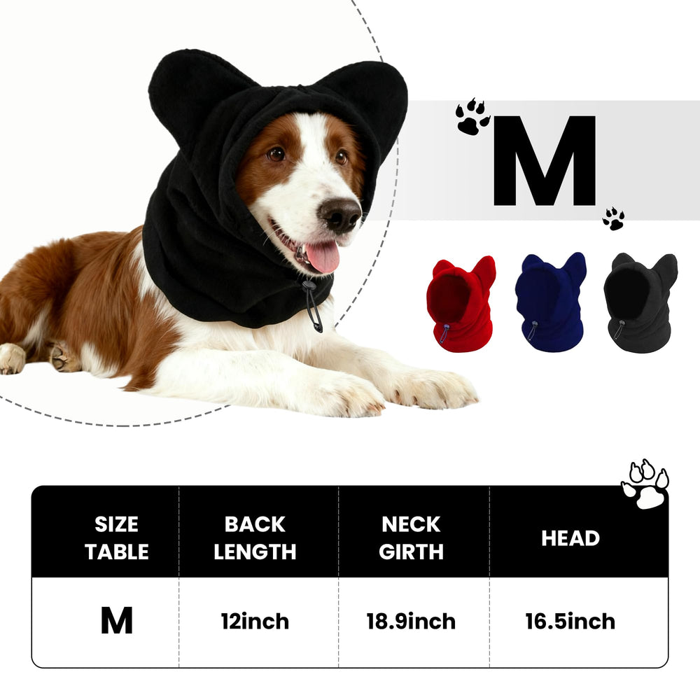 ETOFIXEE dog snood winter hood blue closeup fleece texture for soft warmth.