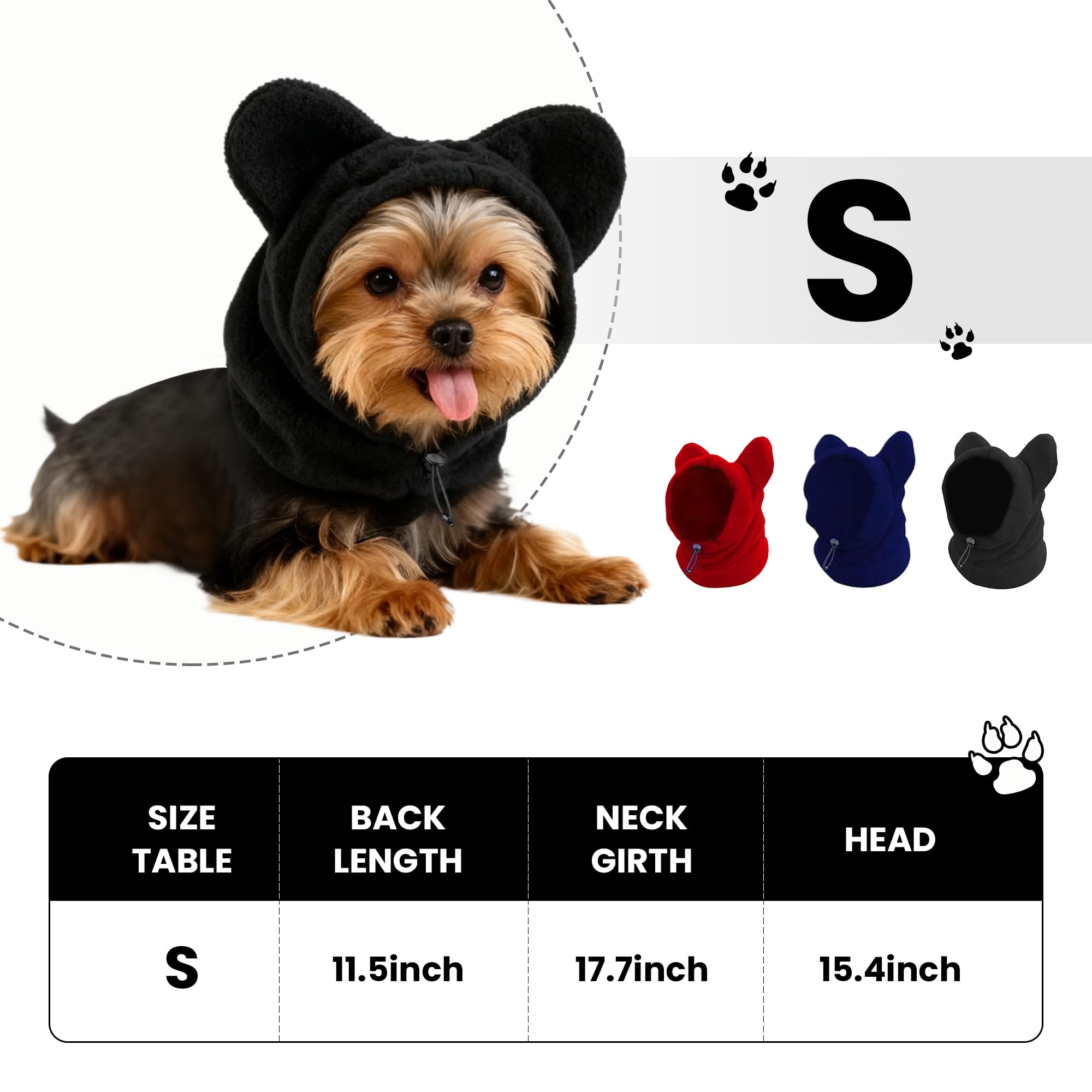 ETOFIXEE dog snood shown during walks provides cold-weather warmth.