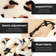 ETOFIXEE leopard print neck warmer worn by cat for cozy indoor lounging.
