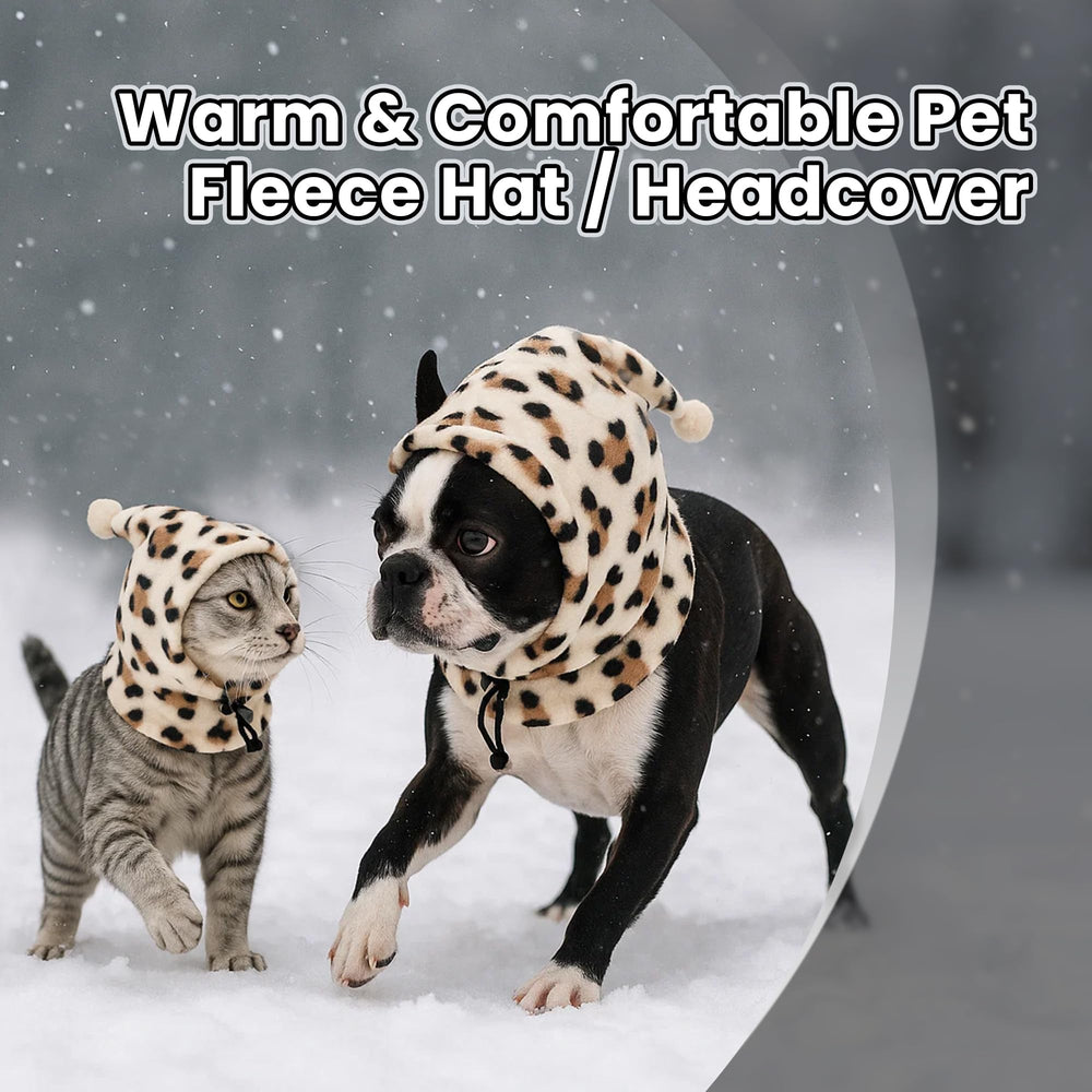 ETOFIXEE neck warmer on dog wearing leopard print for fall and winter style.