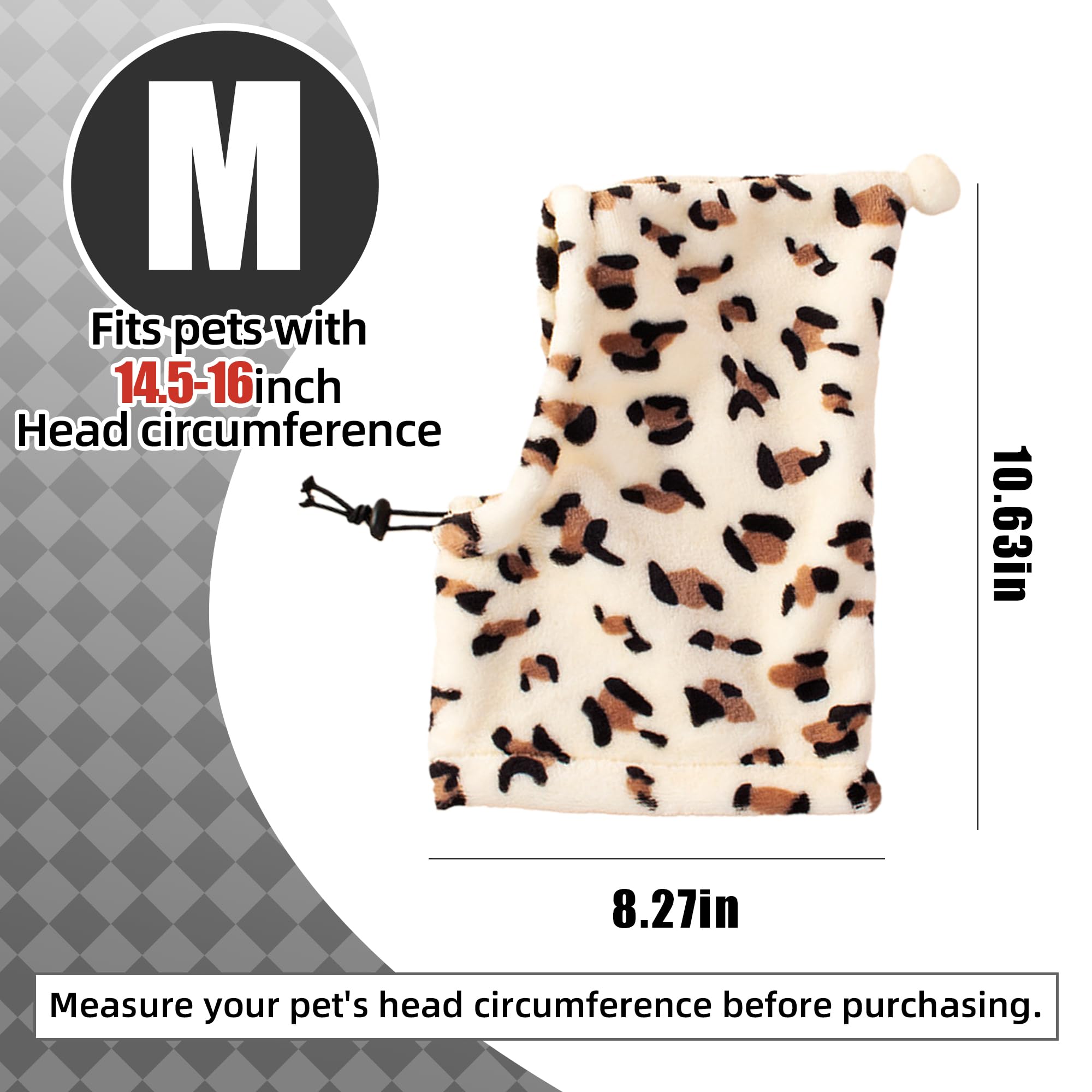 ETOFIXEE pet neck warmer with hat safety design avoids vision obstruction.