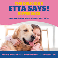 USA-made Flavor Fusion chews by Etta Says are crafted with USA ingredients.
