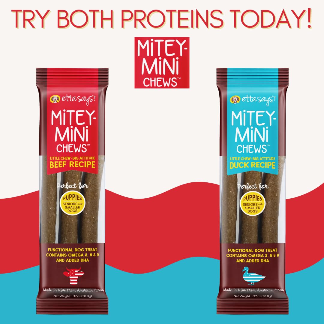 etta says! Mitey Mini Chews grain-free dog chews easy on digestion