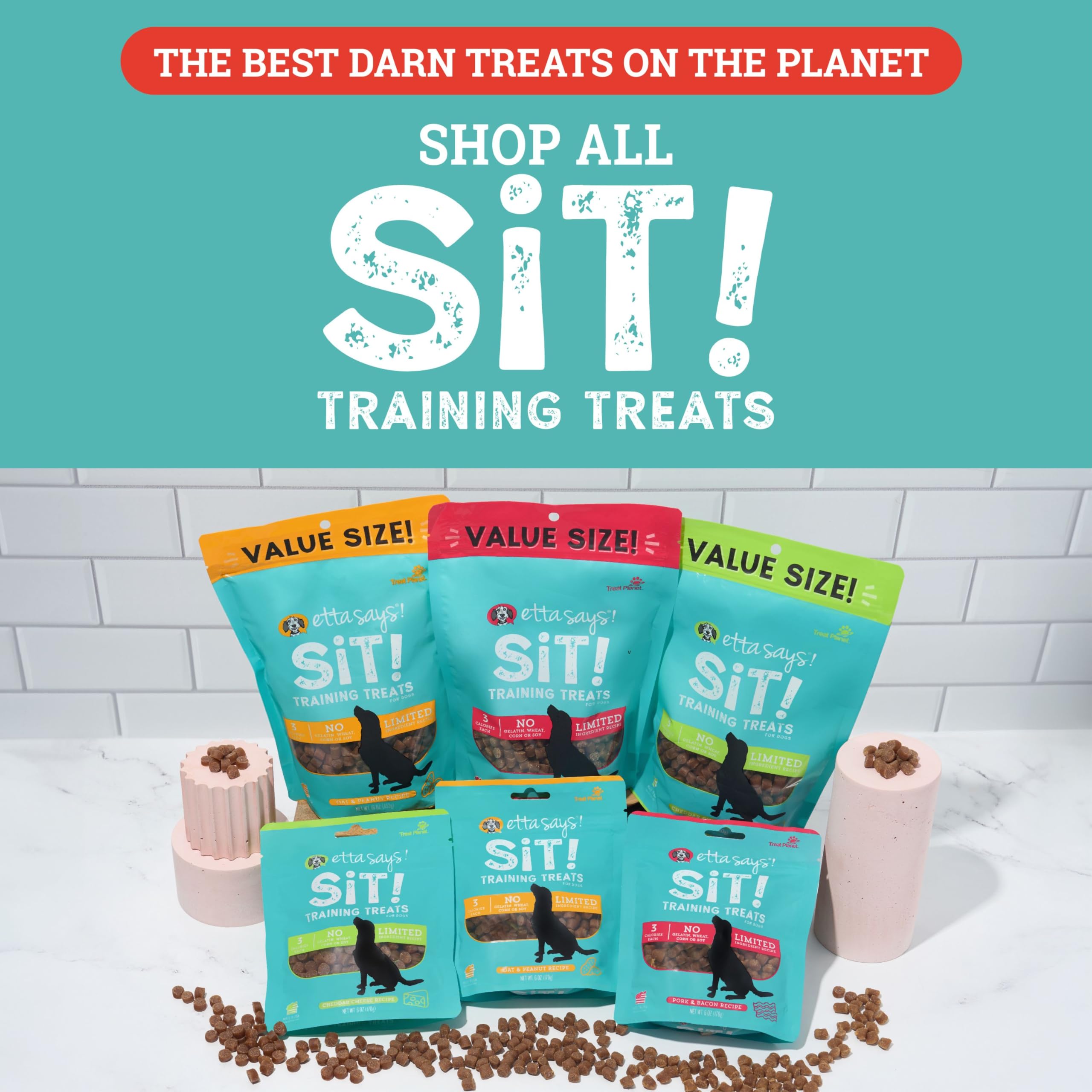 Etta Says Training Treats pack of 3 for extended training sessions