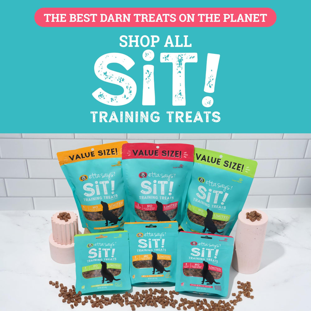 etta says! Training Treats packaging and USA branding communicates trust and manufacturing standards.