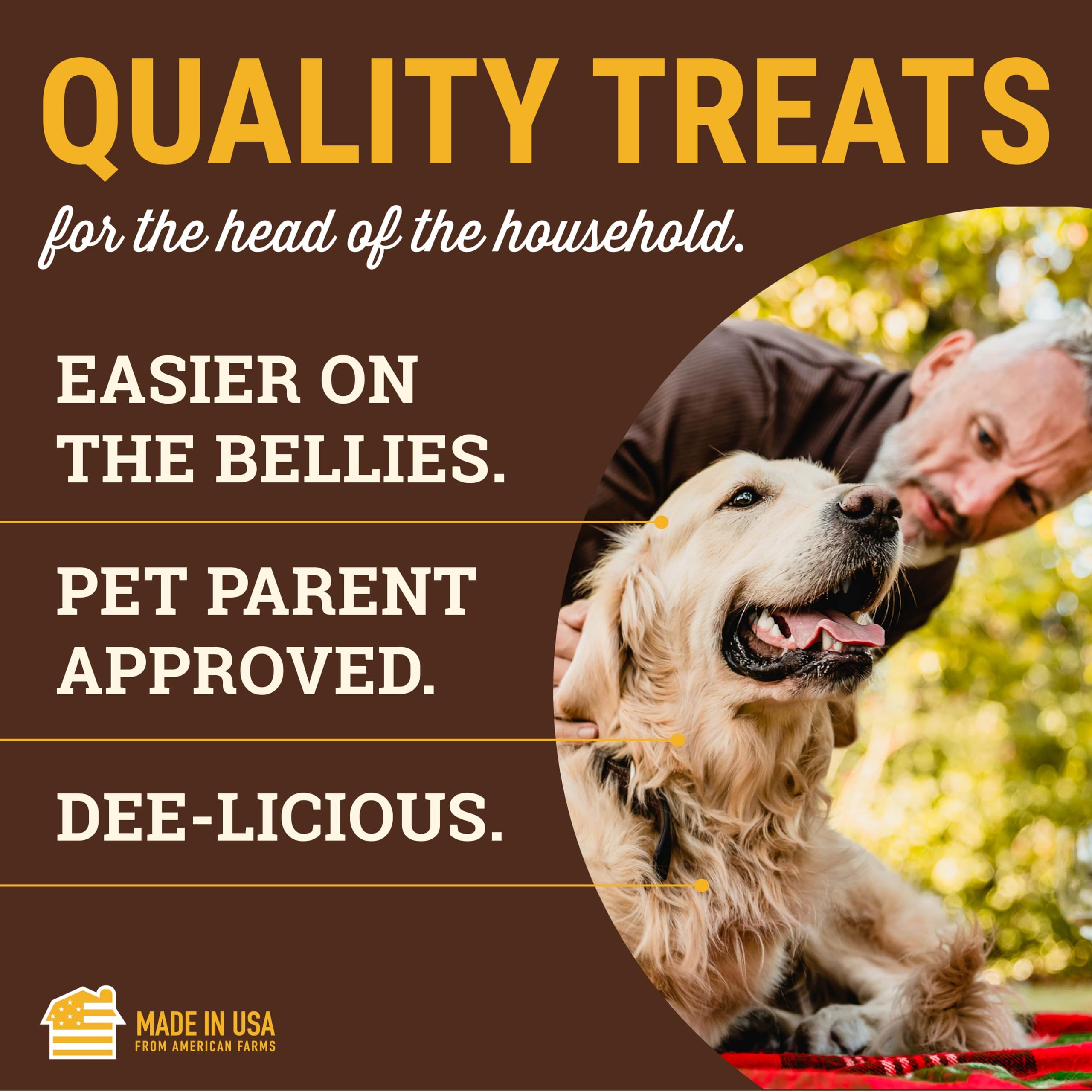 etta says! Yumm Sticks label highlights human-grade quality and USA-sourced ingredients.