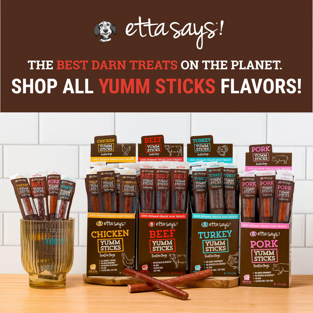 etta says! Yumm Sticks usa made claim photo underscores domestic sourcing