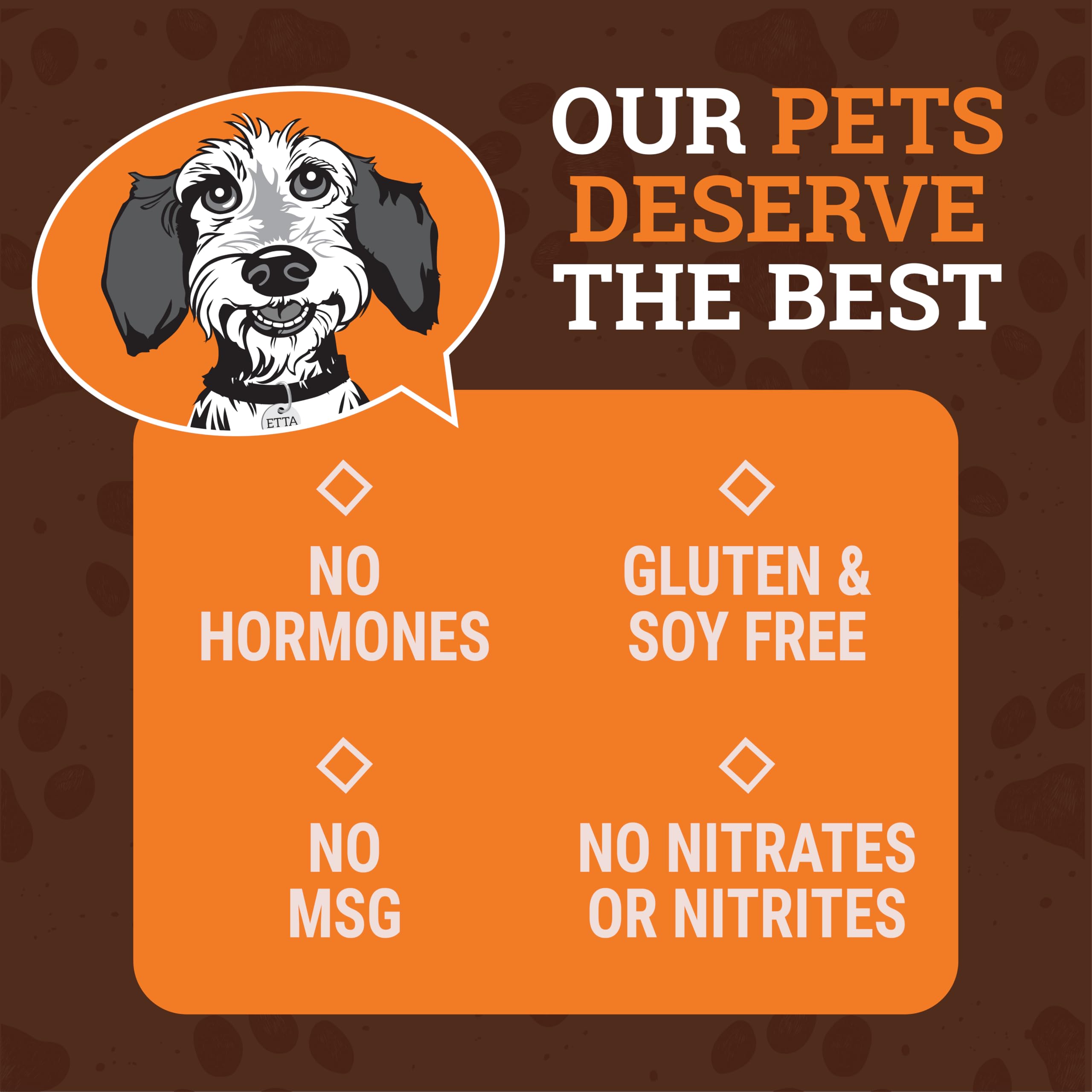 Etta Says Yumm Sticks pork jerky close-up flavorful variety for dogs