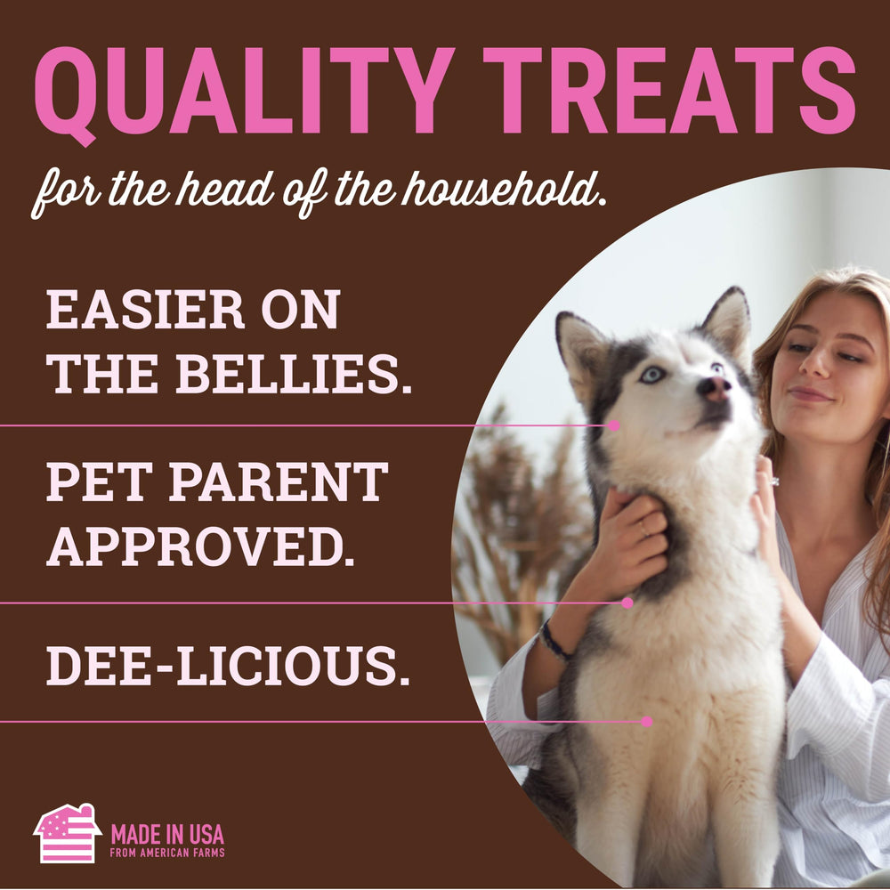 etta says! Yumm Sticks USA-made — ingredients sourced from American farms.