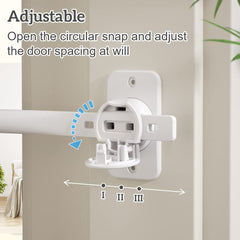 EUDEMON door finger pinch guard easy unlock button highlights adult operation safety.