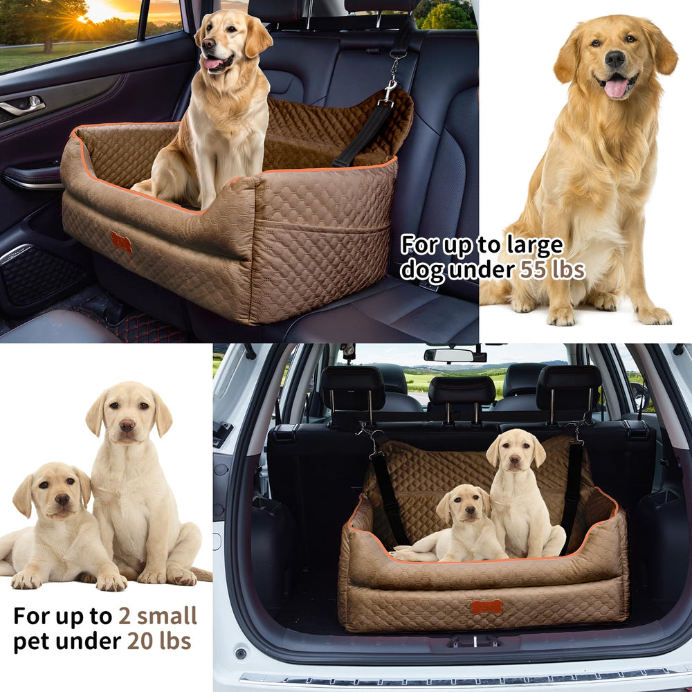 EUHAMS dog car seat storage pockets organize toys and treats on trips.