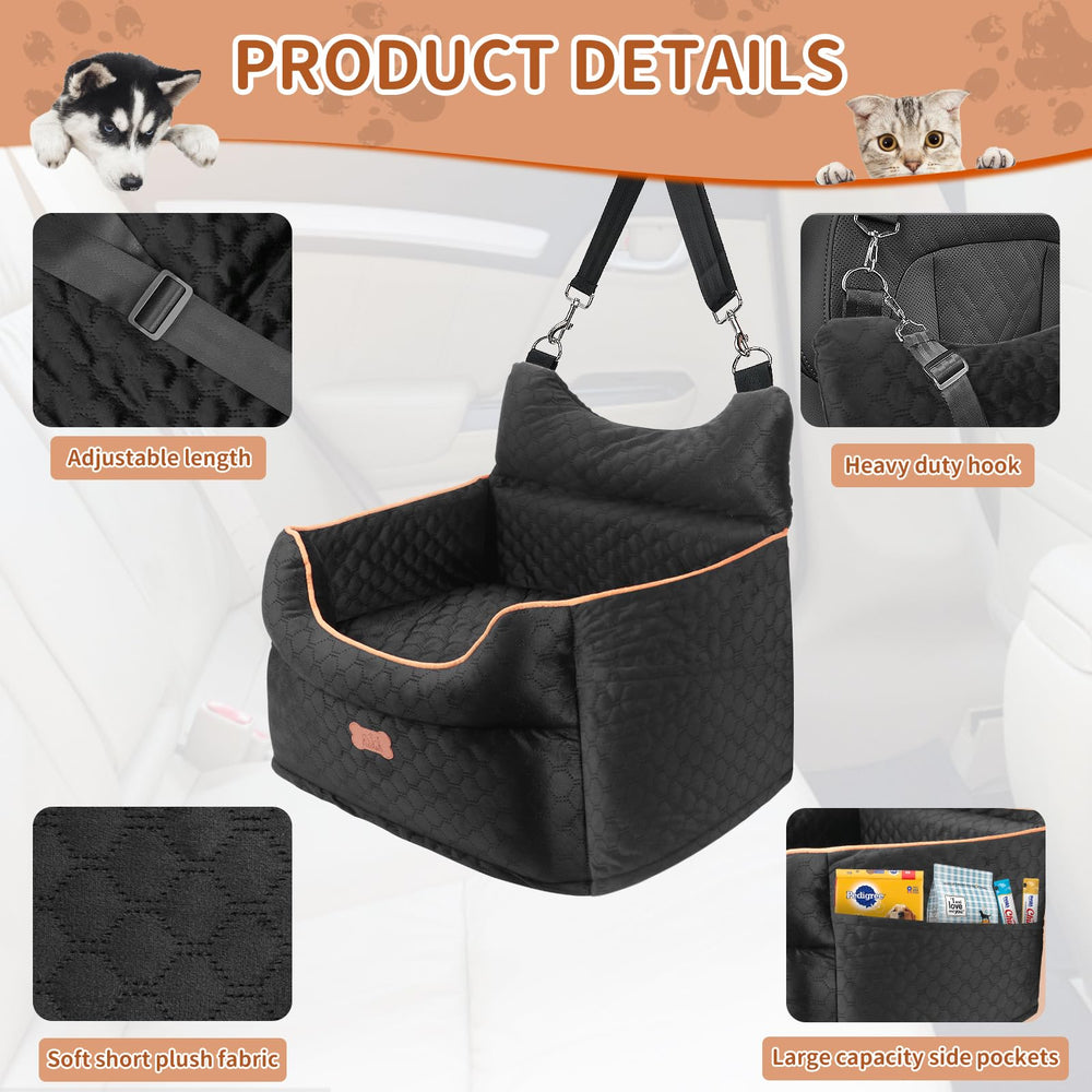 EUHAMS booster seat dimensions fit pets under 25 pounds for comfort.