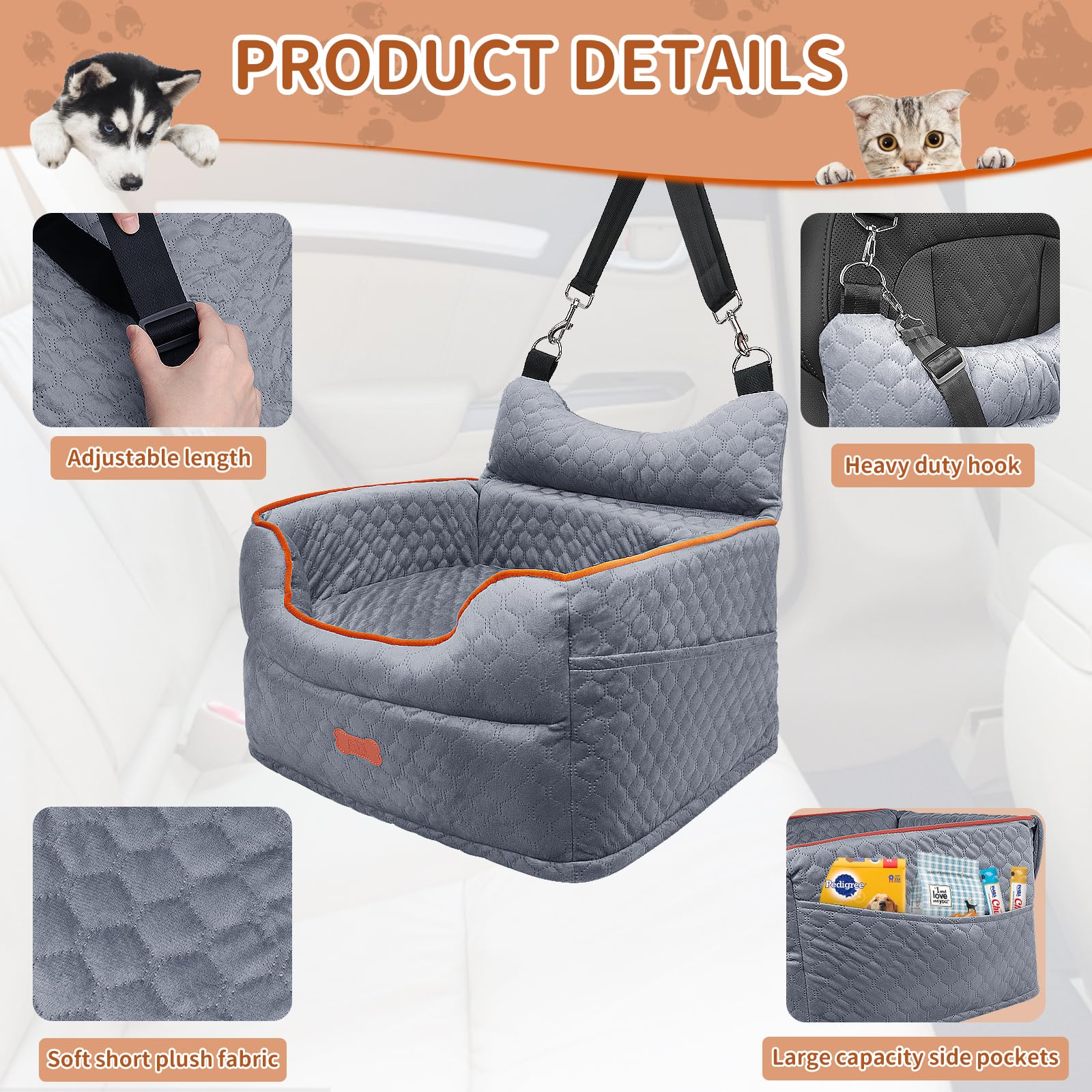 EUHAMS soft velvet fabric close-up emphasizes breathable, cozy feel for pets