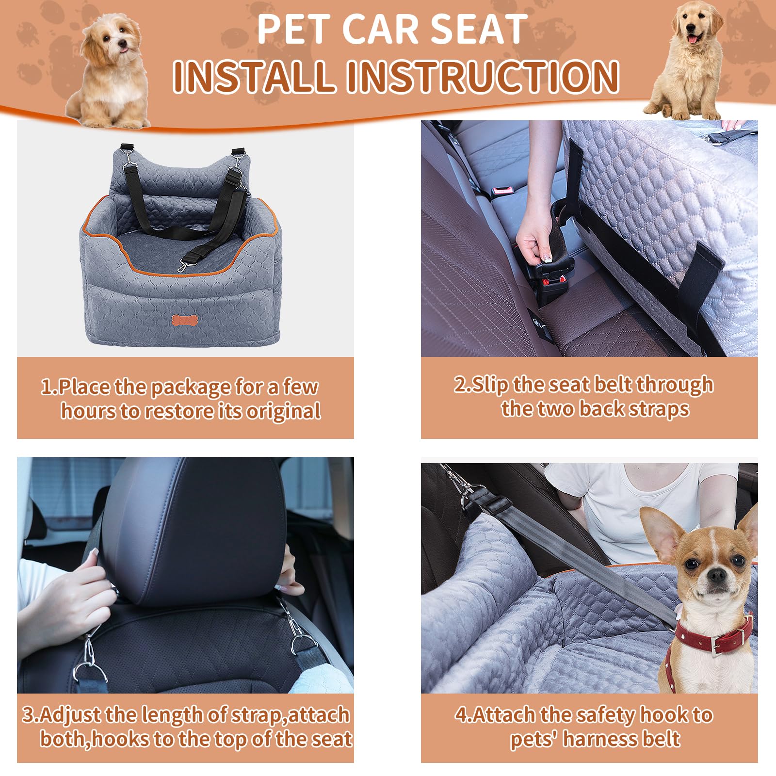 EUHAMS storage pockets image demonstrates convenient space for toys and treats