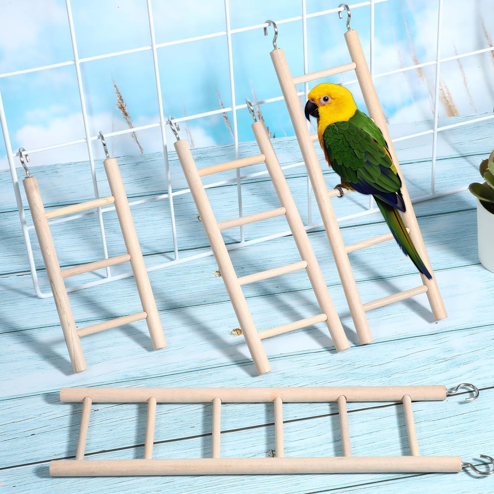 EupHHonycs-bird-ladder-safety-surface highlights smooth wood and stainless steel