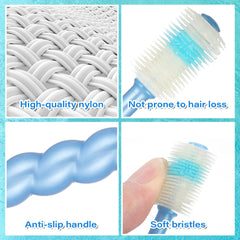 EupHHonycs puppy and small dog-cat brush in blue-purple promotes gentle care.