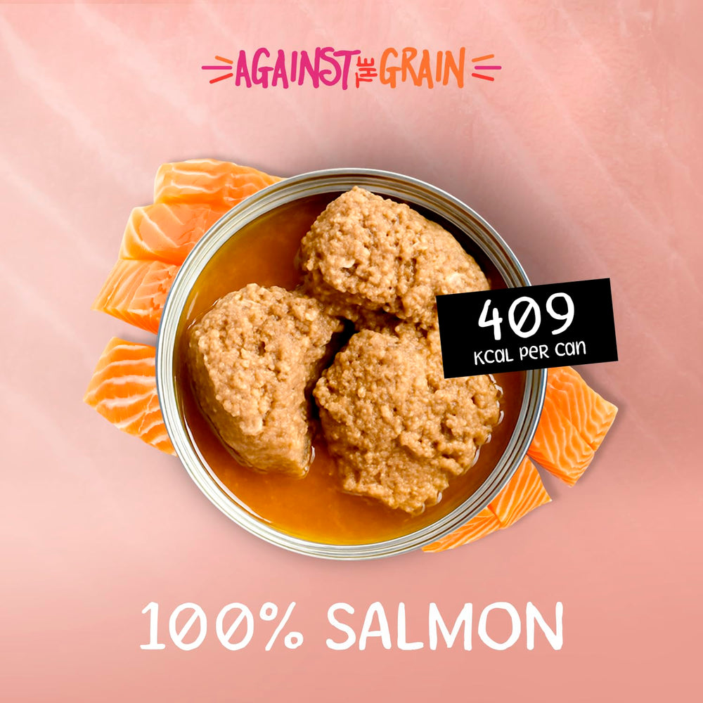 Evanger's Against The Grain gluten-free label draws attention to a grain-free formula.