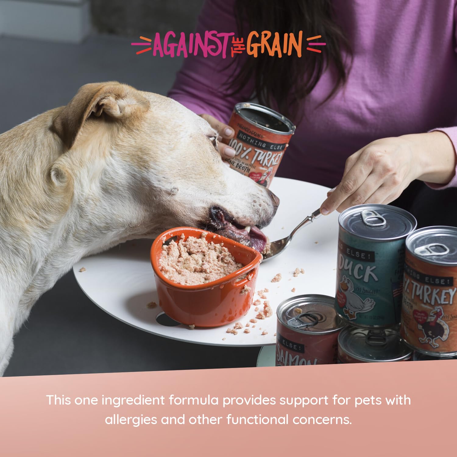 Evanger's Against The Grain steam-cooked can preserves natural nutrients and taste.
