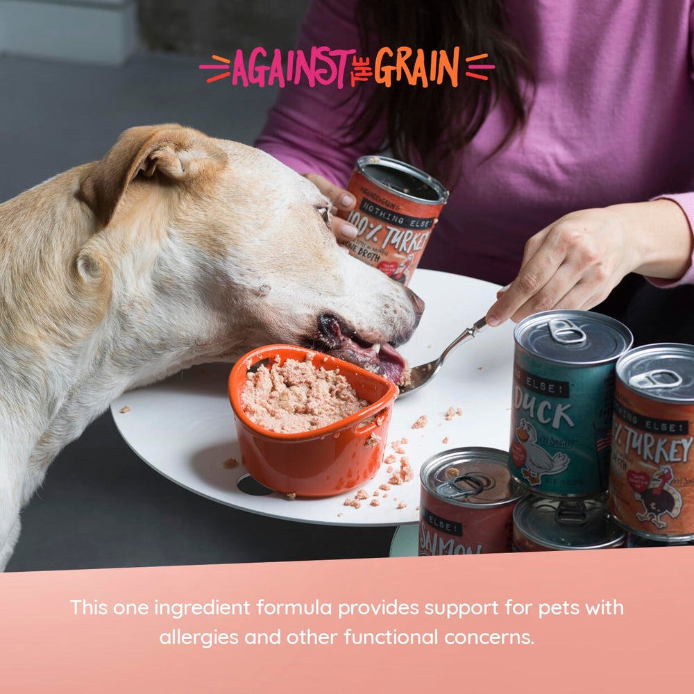 Evanger's Against The Grain steam-cooked can preserves natural nutrients and taste.