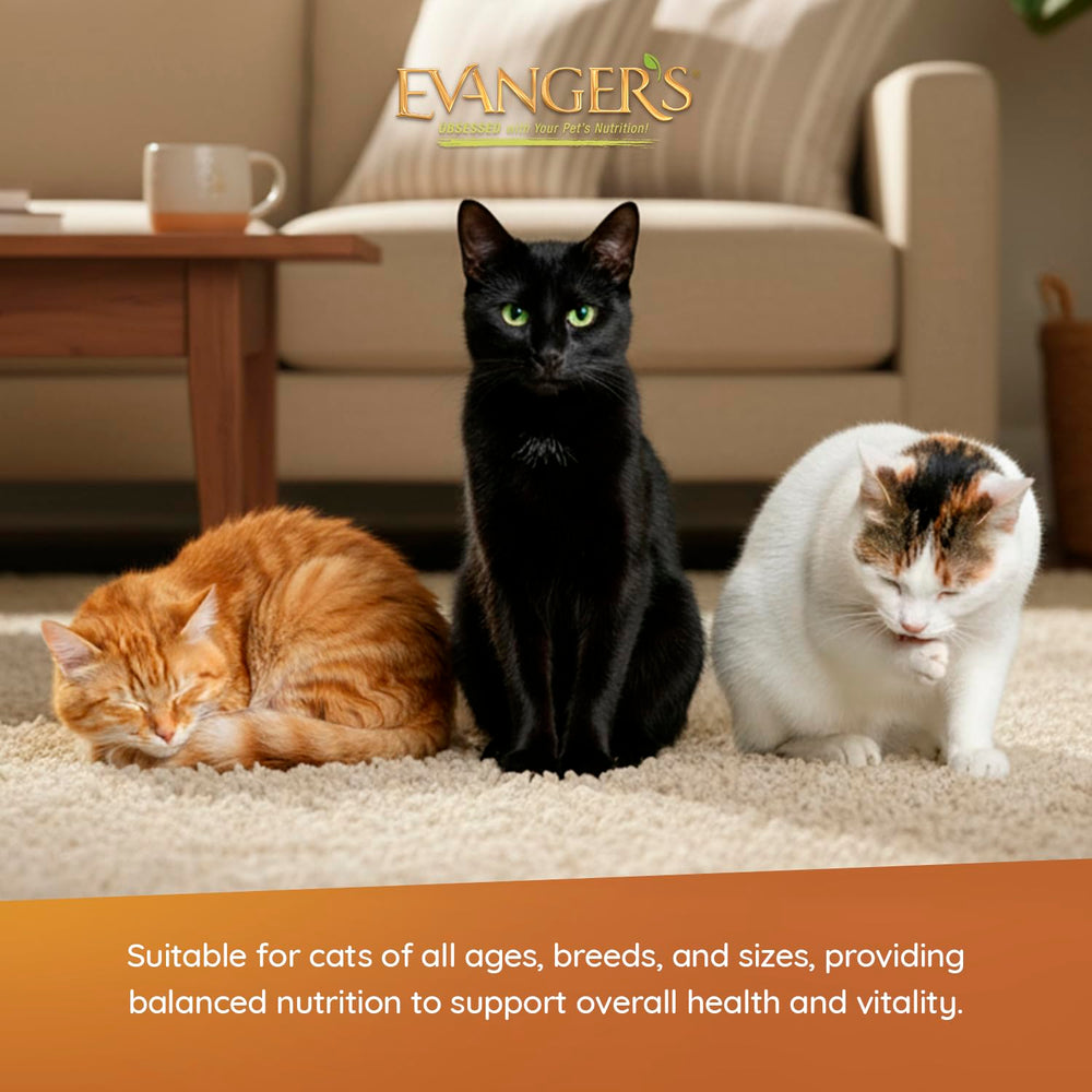 Evanger's Heritage Classics cat mealtime serving image showcases moisture-rich loaf.