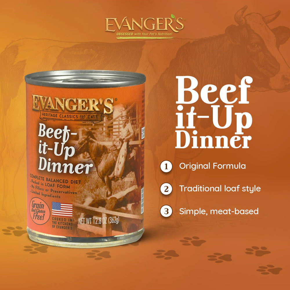 Evanger's Heritage Classics loaf texture served in bowl highlights palatability and easy portioning.