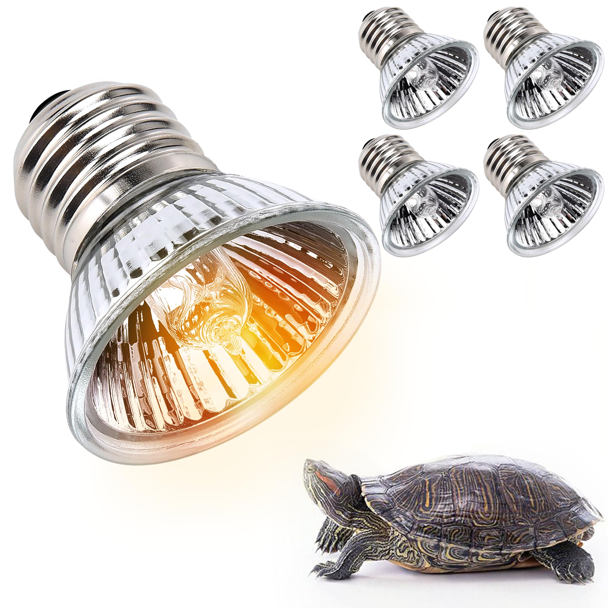 EvaStary 50W reptile heat lamp basking bulb emits sun-like UVA light for activity
