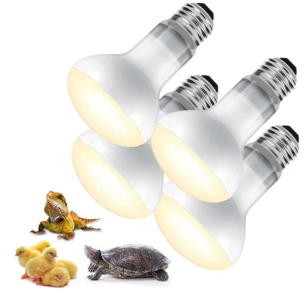 EvaStary reptile heat bulb 4-pack provides steady basking heat and UVB exposure