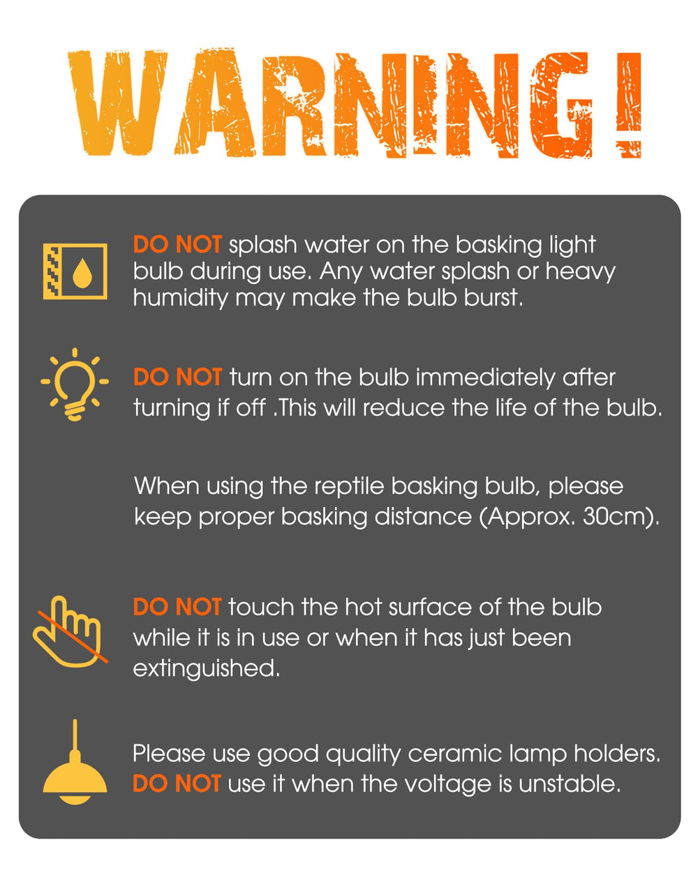 EvaStary 50W reptile heat lamp setup in terrarium for proper heat zoning