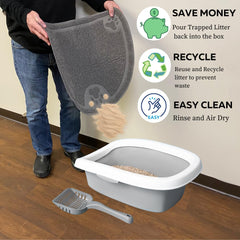 Evelots cat litter mat protects floors by catching debris and moisture.