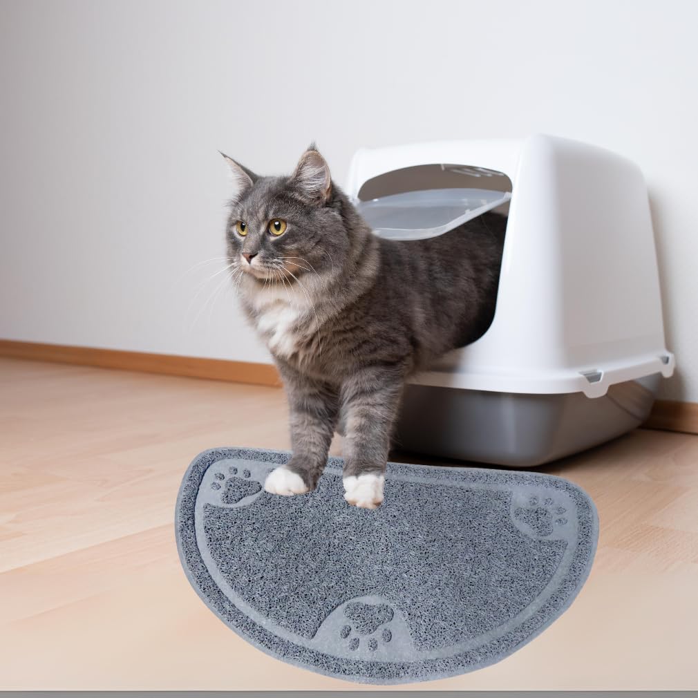 Evelots cat litter mat soft-durable surface is gentle on paws.