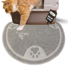 Evelots cat litter mat traps litter for a cleaner home.