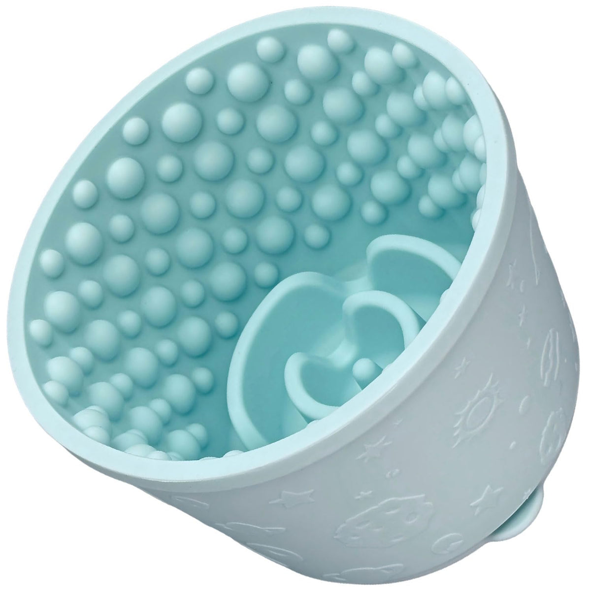 Evenco 2-in-1 licking toy and slow feeder in mint green for engaging feeding