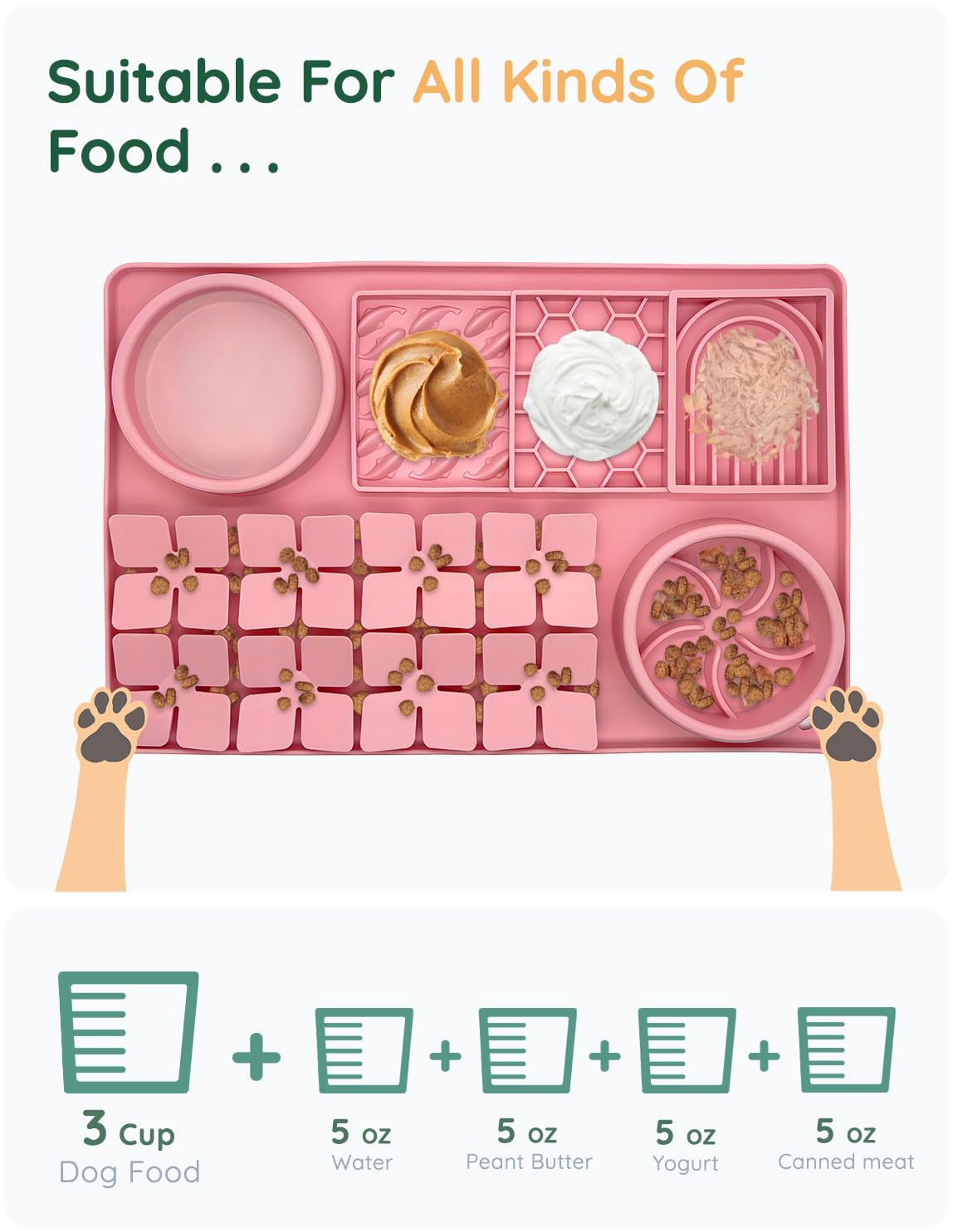 Evenco interactive-sniff-mat aids slow eating and keeps pets busy during transitions.