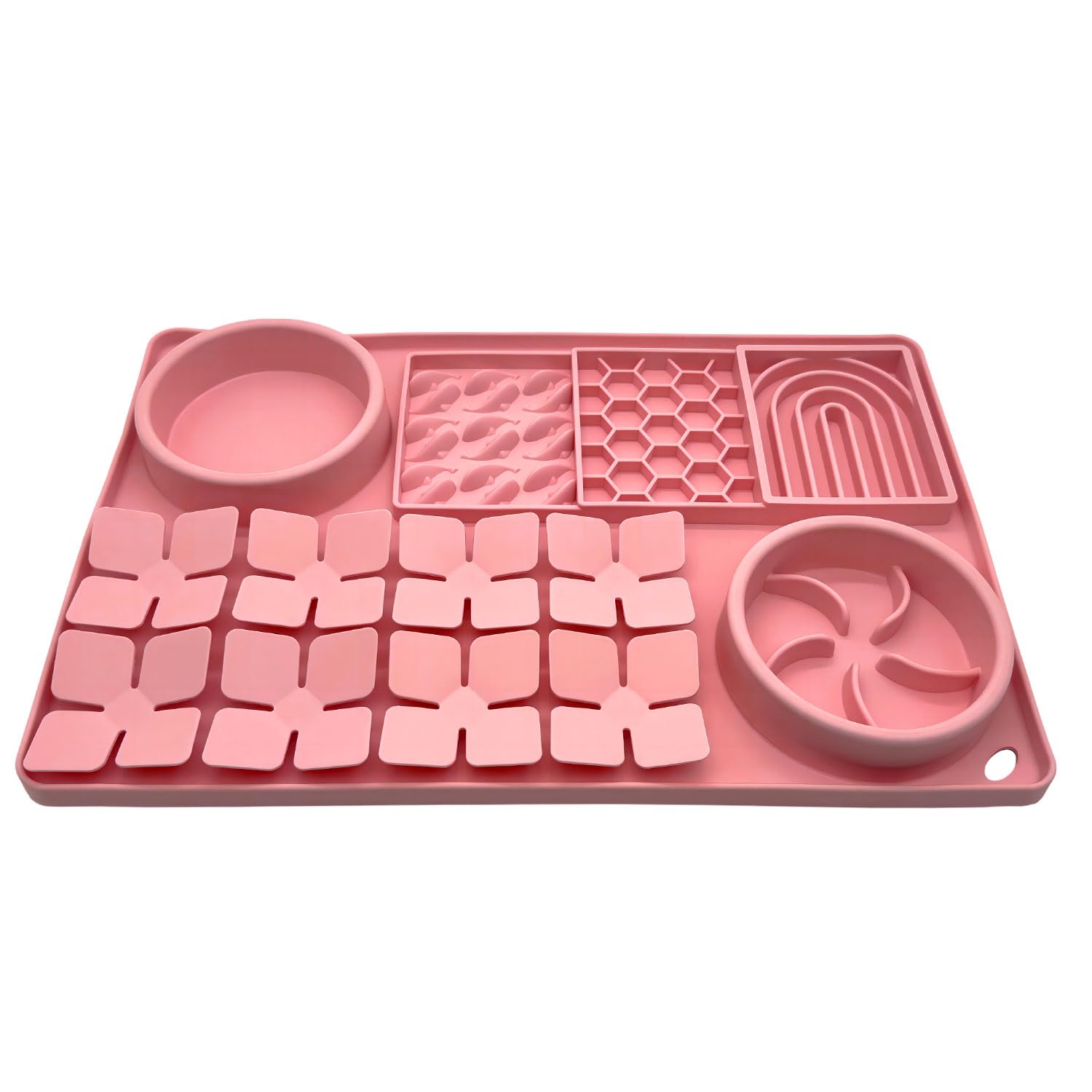 Evenco silicone-lick-mat-suction-cups held steady for engaging licking sessions.