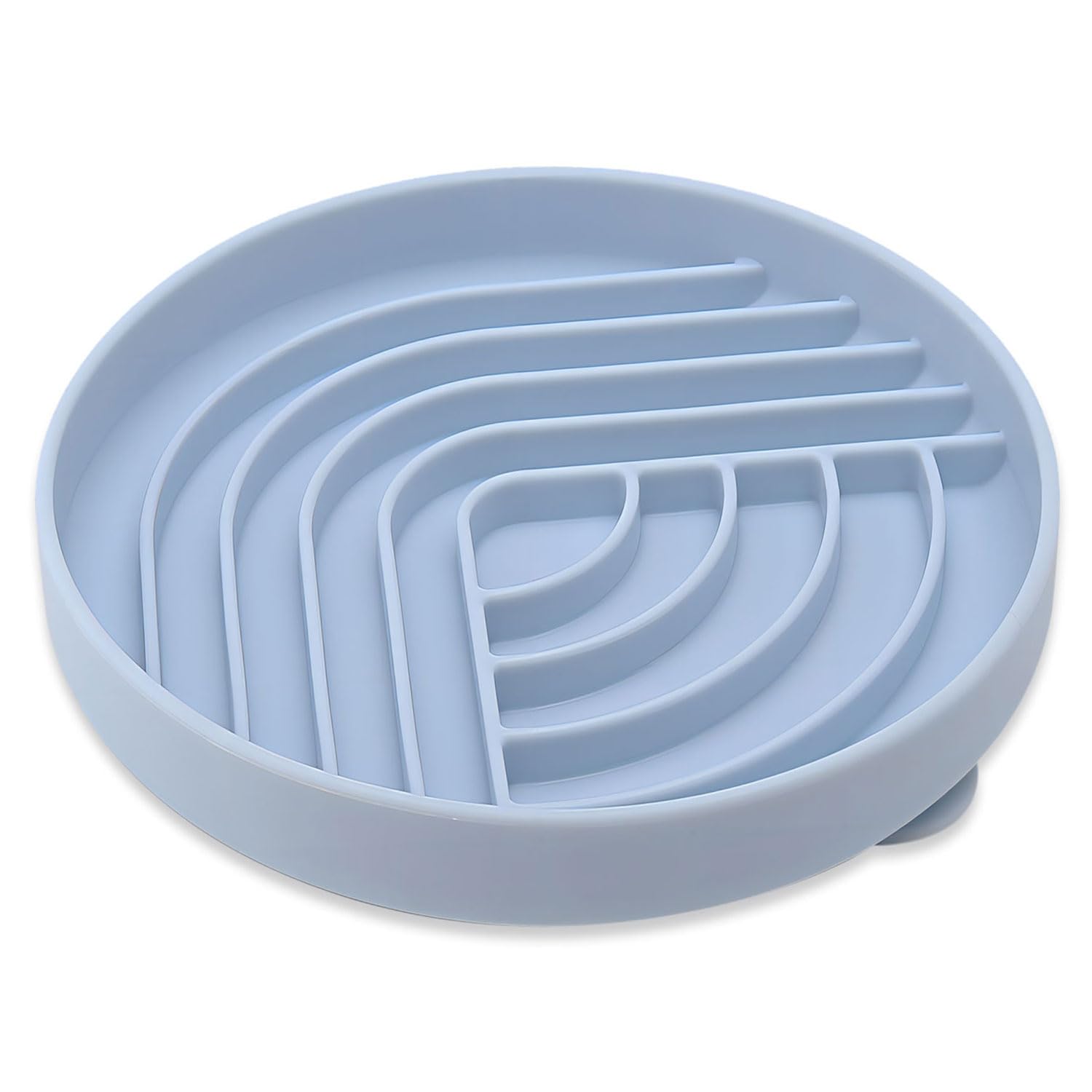 Evenco slow feeder bowl blue with 7.5-inch diameter promotes slower eating for puppies.