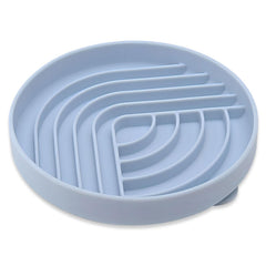 Evenco slow feeder bowl blue with 7.5-inch diameter promotes slower eating for puppies.