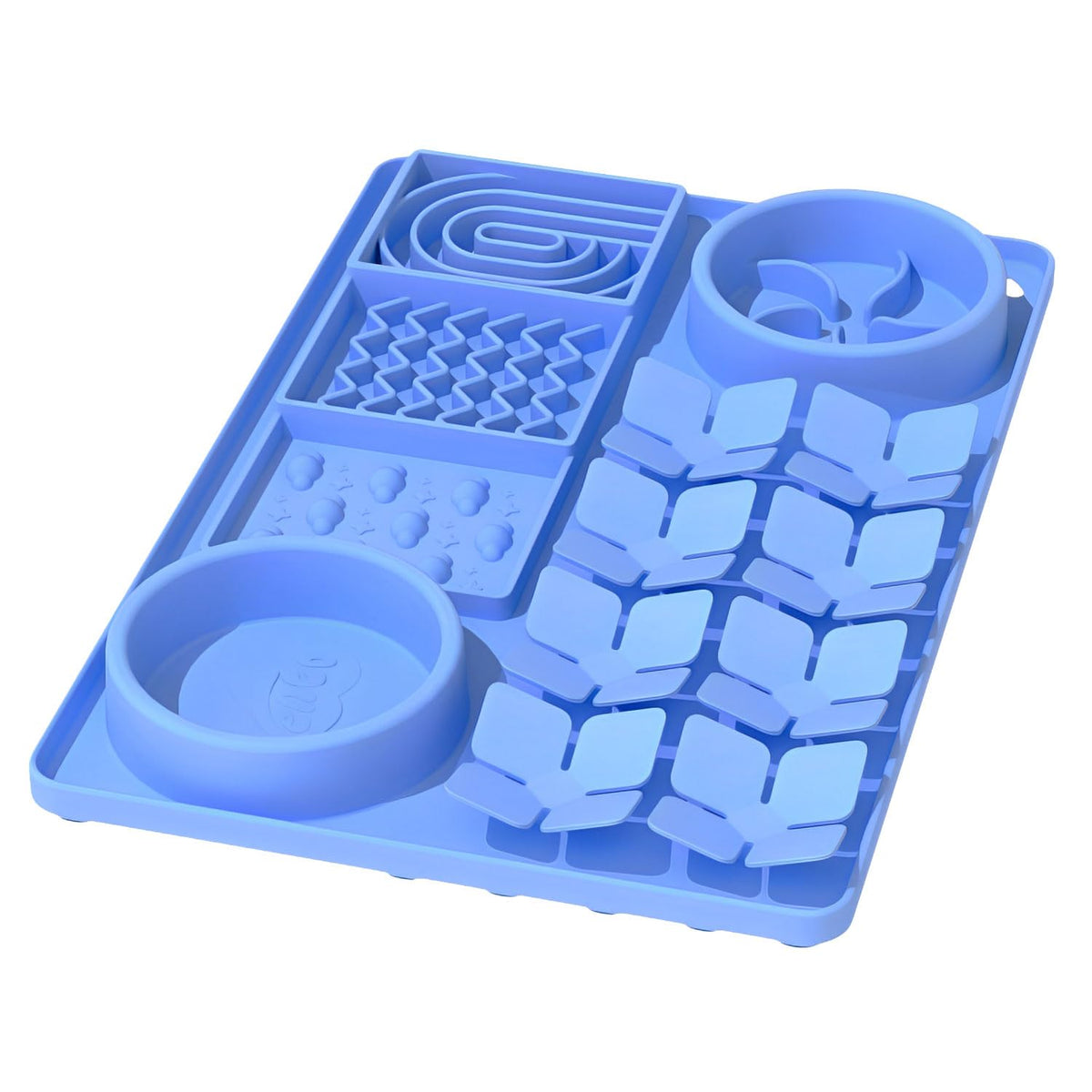 Evenco slow-feeder bowl light blue top view supports paced eating.