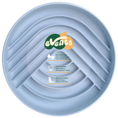 Evenco slow feeder bowl uses suction cups to keep it secure during meals.