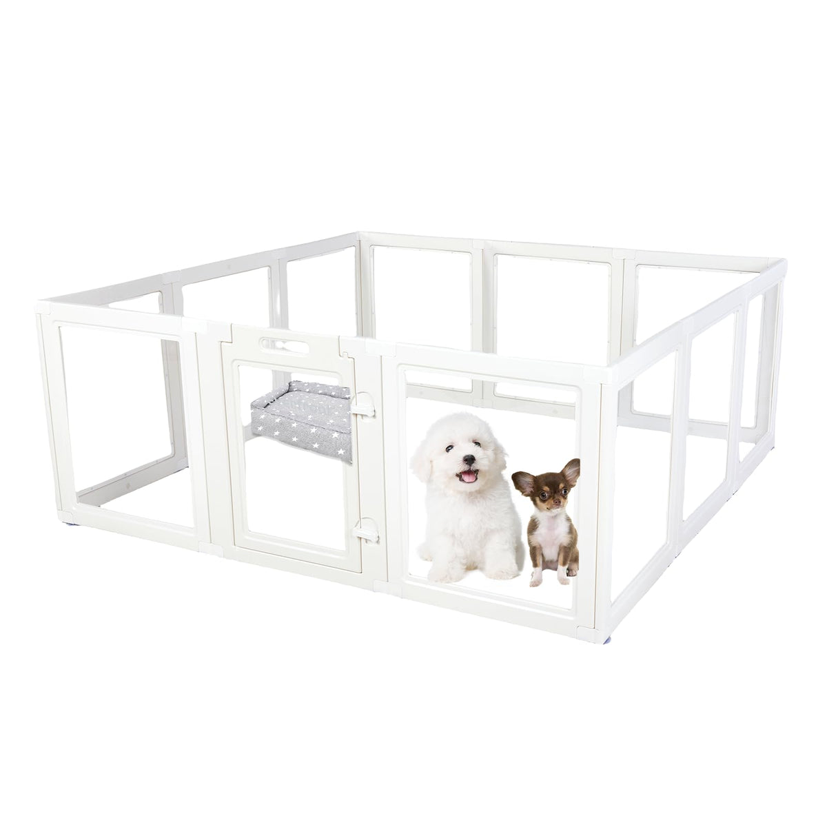 Everfront clear view panel lets you observe your pet easily for responsive care.