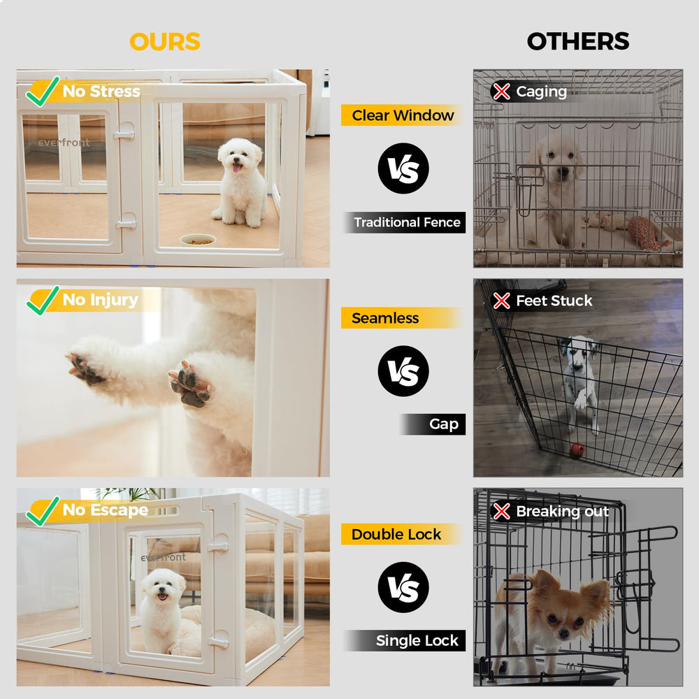 Everfront clear view panels provide constant visibility for calm, supervised play.