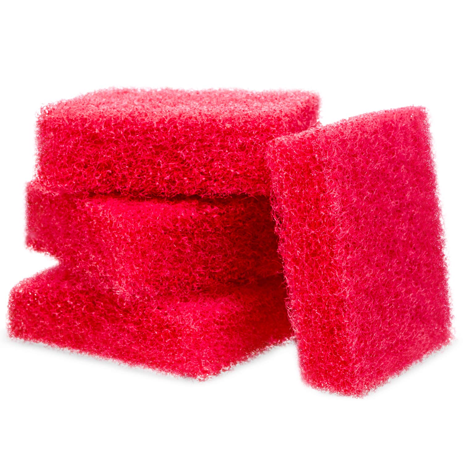 Evergreen Aquarium Glass Cleaner Sponge pack red four-pack for easy tank upkeep.
