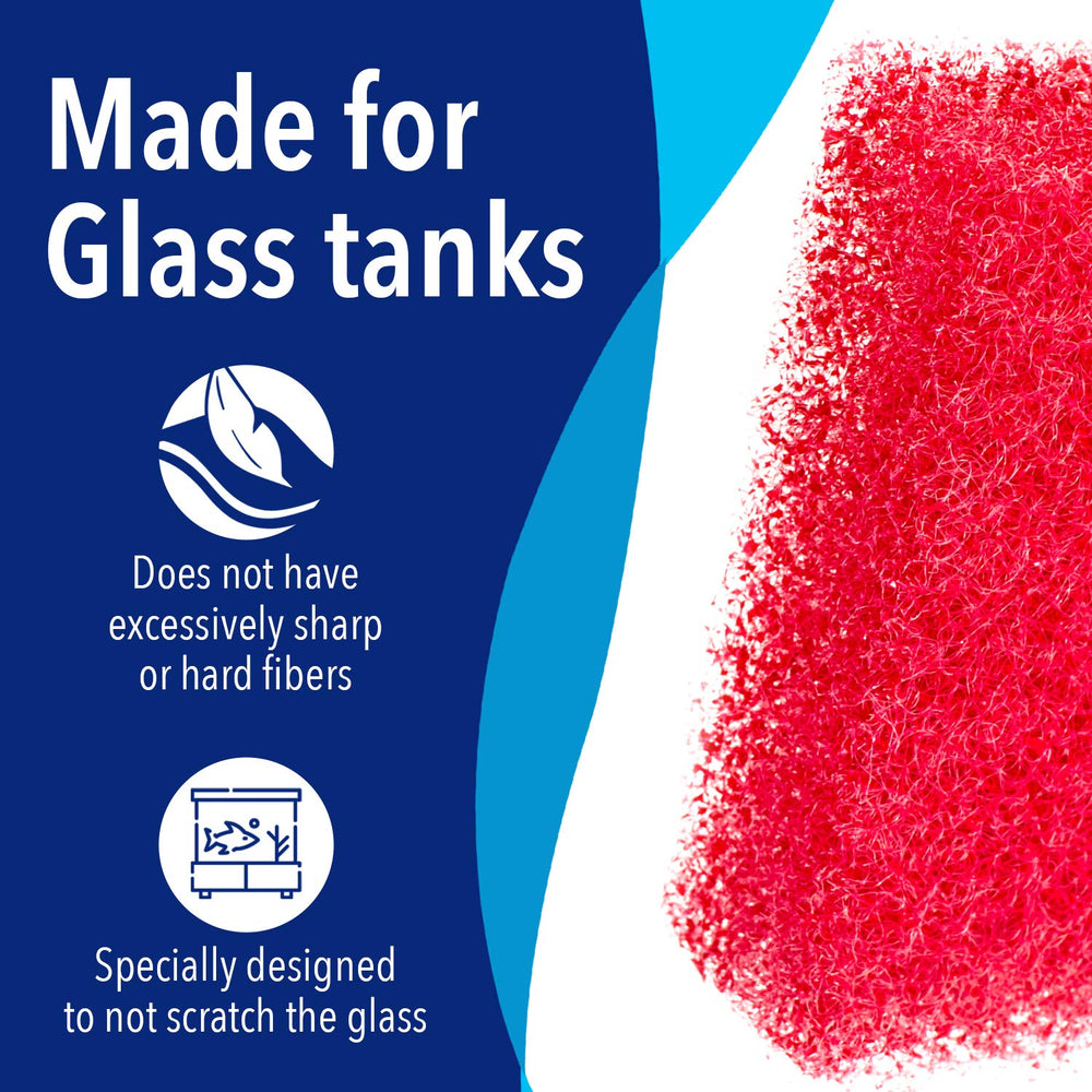 Evergreen sponges showcase durable design for repeated tank cleanings.