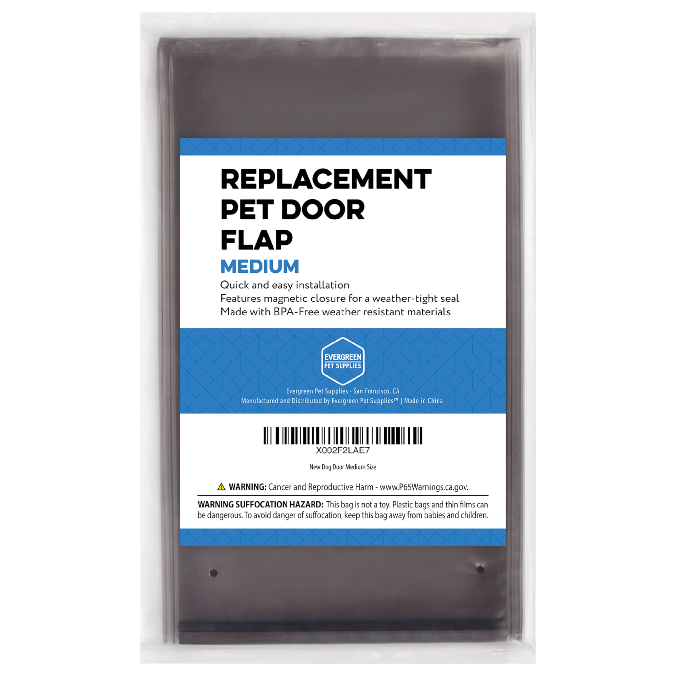 Durable material texture on Evergreen flap suggests long-lasting performance in varying climates