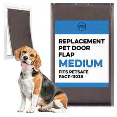 Evergreen Pet Supplies dog door flap front view shows precise fit for PetSafe Freedom, aiding insulation