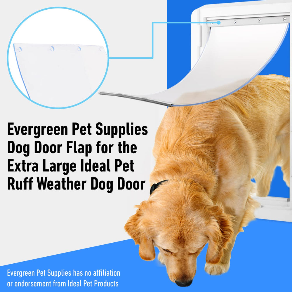 Evergreen Dog Door Replacement Flap weatherseal detail demonstrates wind resistance and dirt exclusion.
