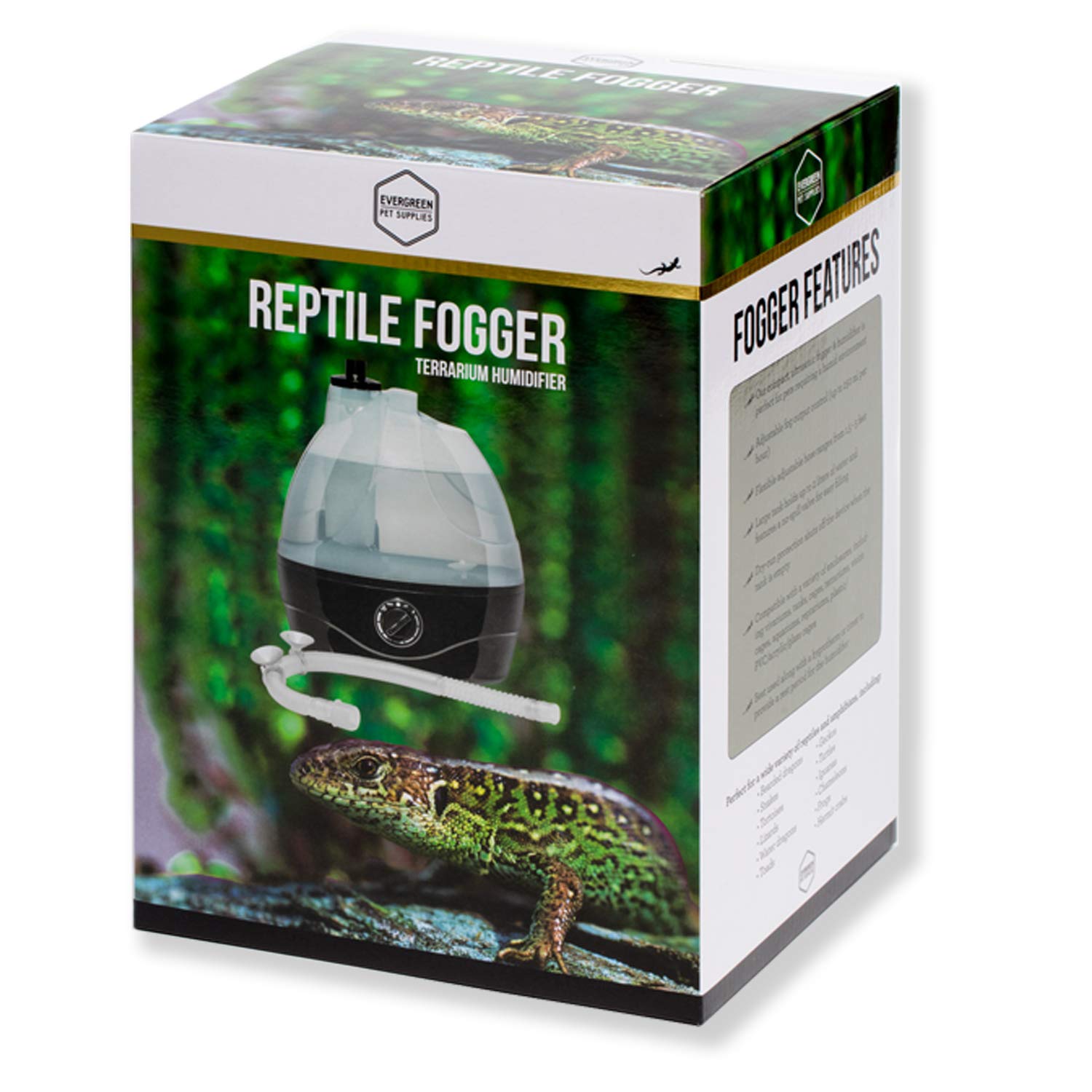Evergreen Pet Supplies reptile fogger adjustable hose shows easy placement in setups