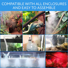 Evergreen Pet Supplies reptile fogger mist output demonstrates adjustable humidity in enclosures
